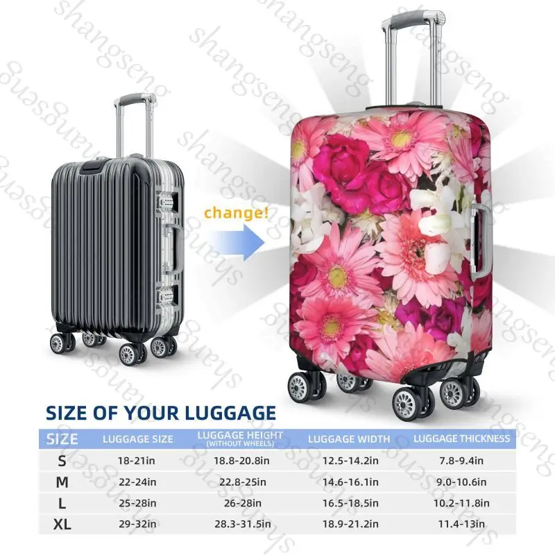 Чехол для дорожного багажа с цветком розы - Фотография_4