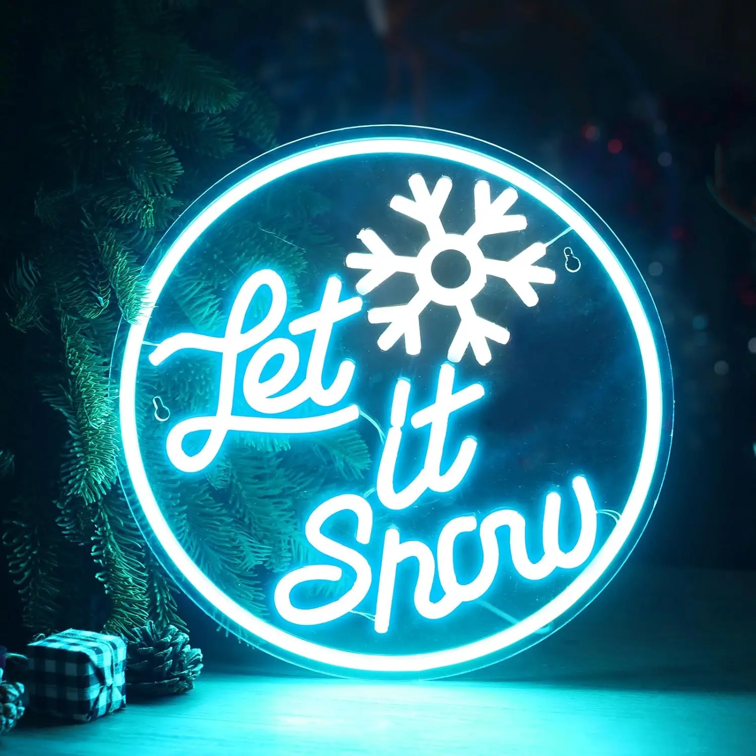 Let it snow snow snowflake круглые
