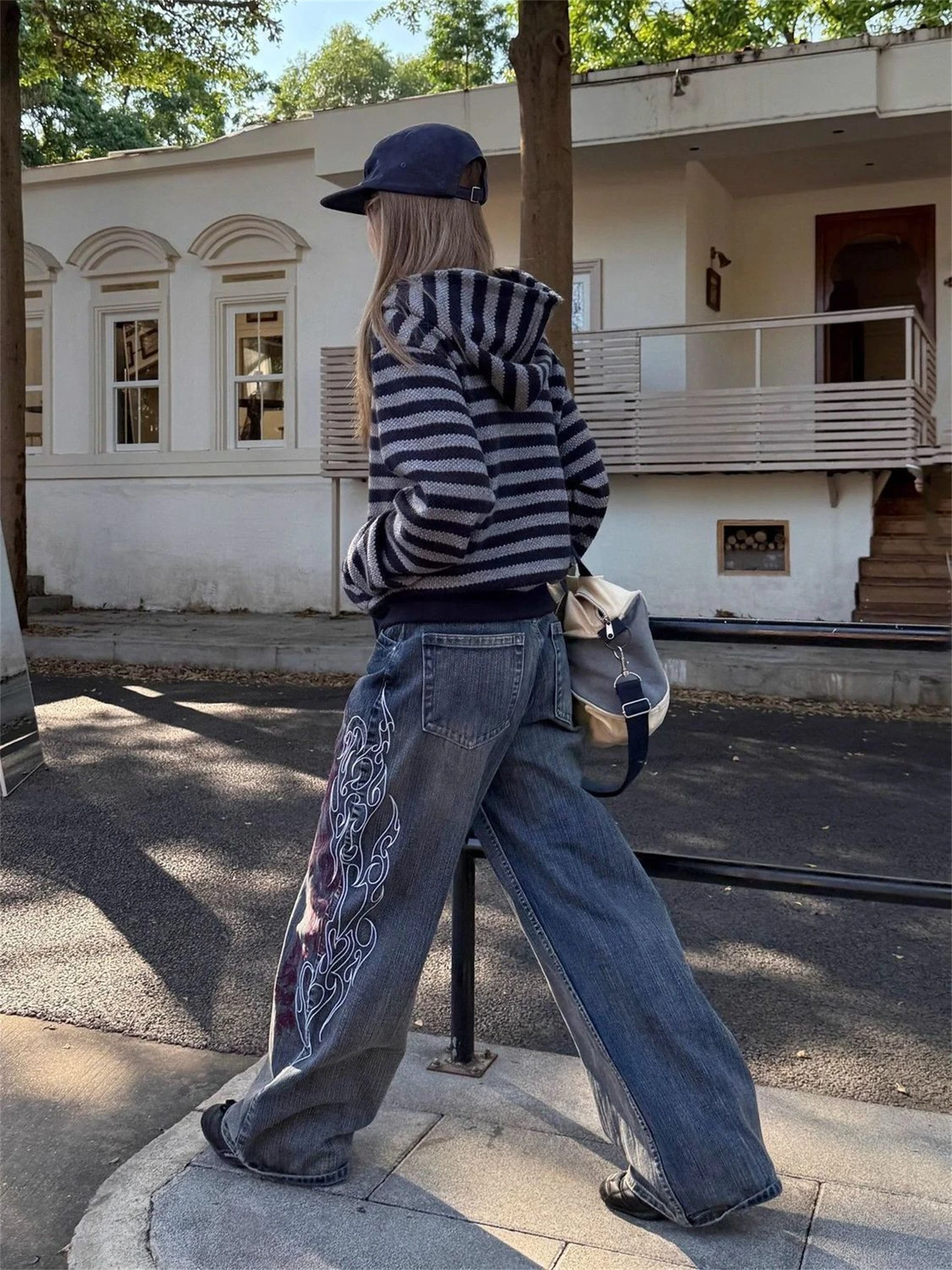 Женские винтажные мешковатые широкие - Фотография_5