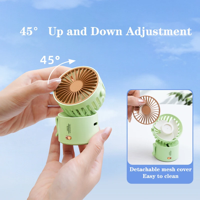 Мини-ручной вентилятор eary с 3-скоростным ветром - Фотография_2
