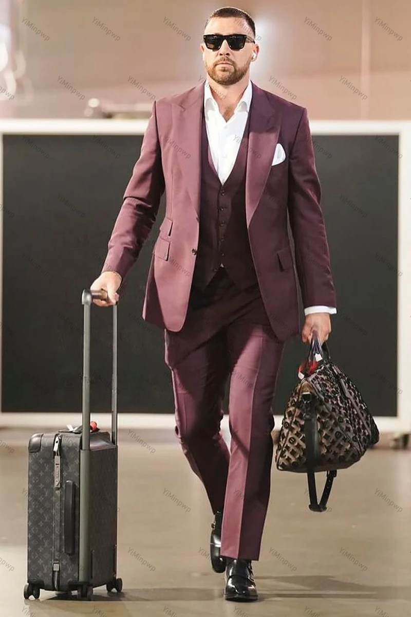 Yiminpwp красный мужской костюм - Фотография_3