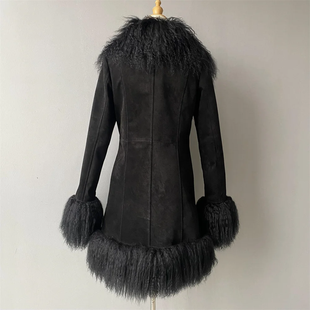 Jaxmonoy настоящее замшевое пальто - Фотография_2