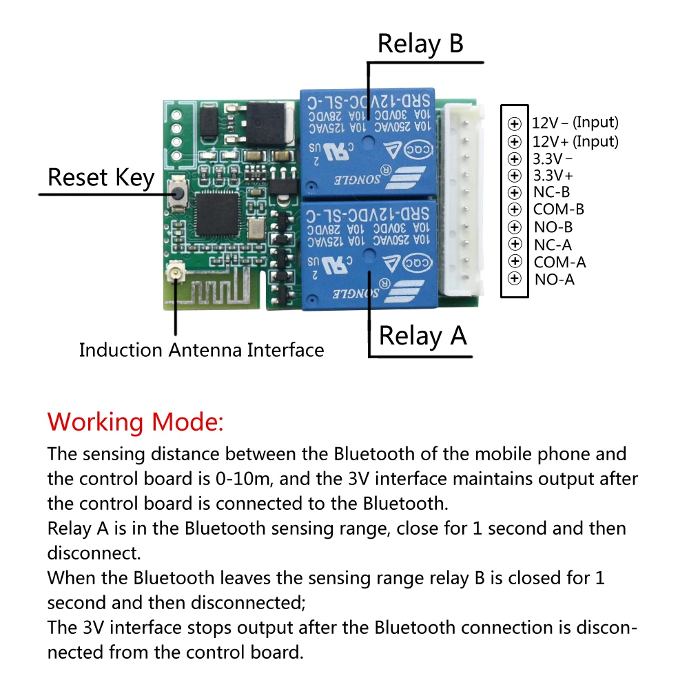Dc12v bluetooth бесконтактный переключатель - Фотография_2