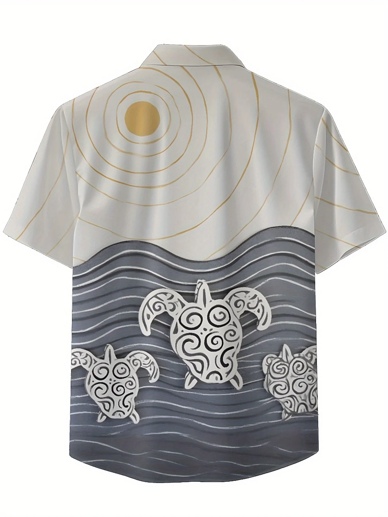 Мужские гавайские рубашки больших размеров с рисунком морских черепах - Фотография_5