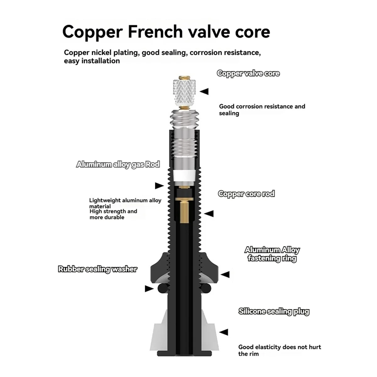 Велосипедный клапан 40 мм горный - Фотография_4