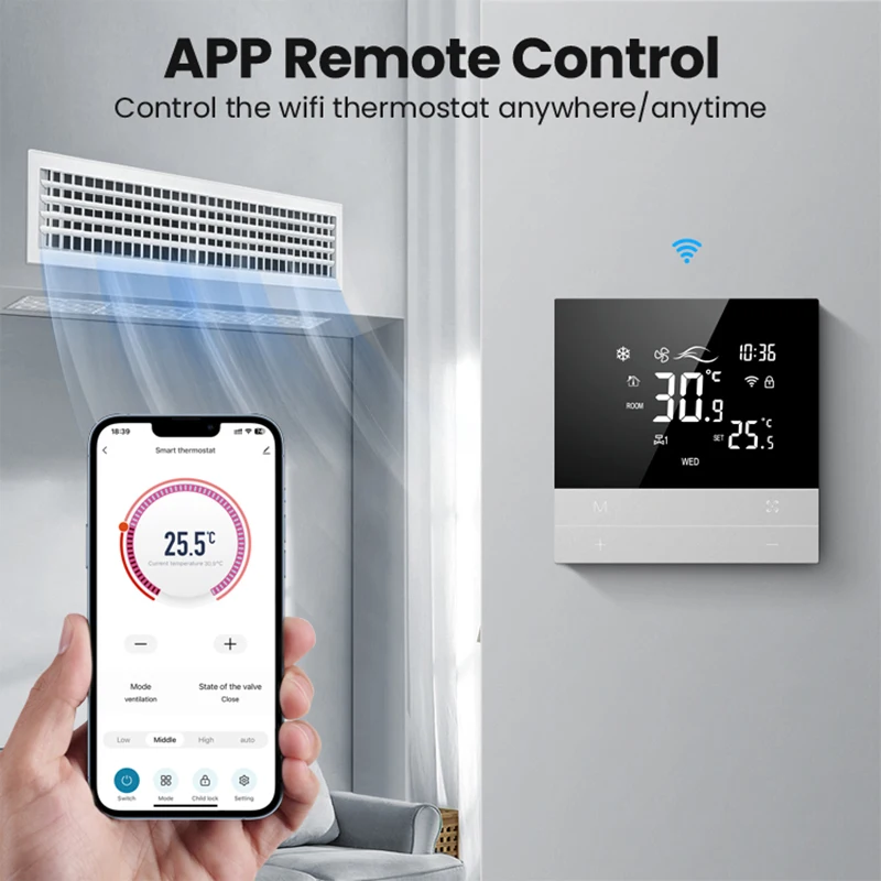 Avatto tuya wi-fi умный термостат центрального кондиционирования - Фотография_2