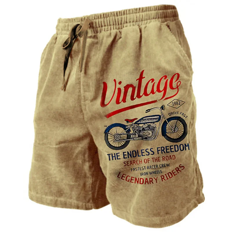 Vintage motorcycle pattern beach