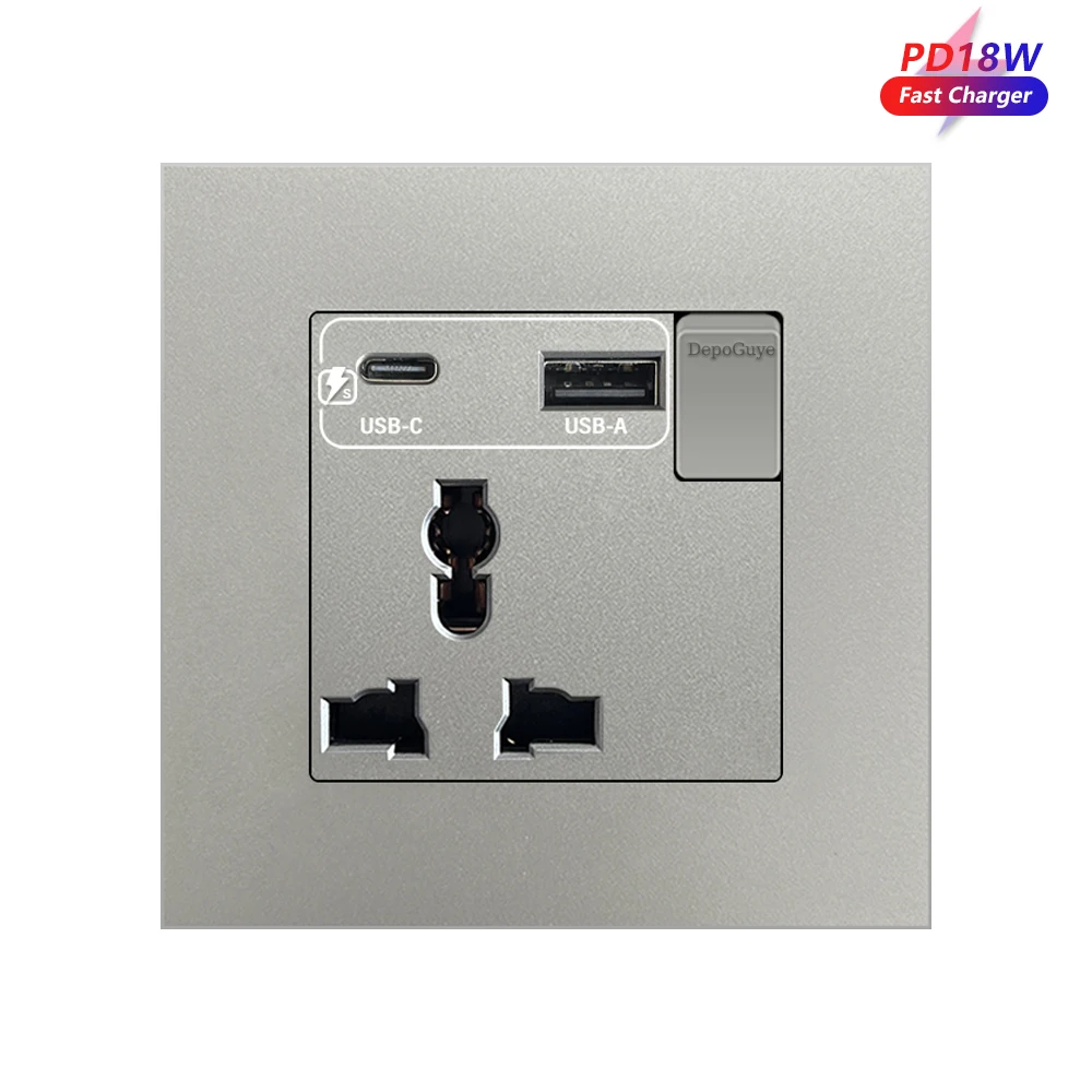 Универсальная 5-контактная розетка для быстрой зарядки - Фотография_3