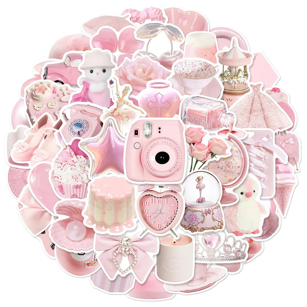 Милые розовые фотообои в стиле ins