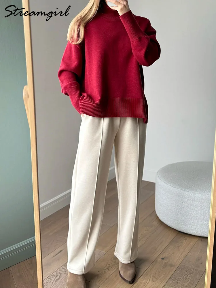 Зимний свитер-водолазка большого размера - Фотография_5