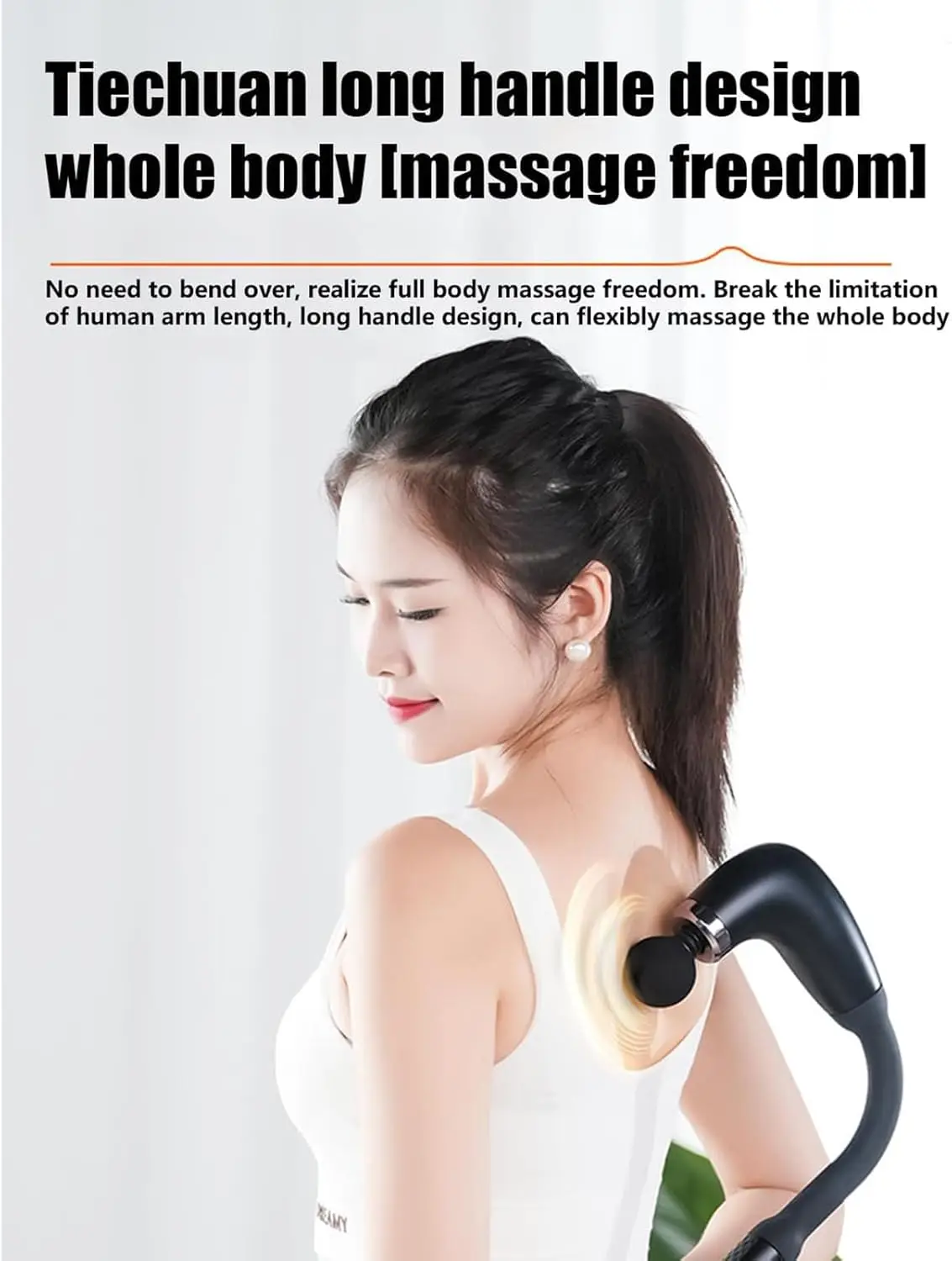 Массажный пистолет rocuma для глубоких тканей с удлиненной ручкой - Фотография_4