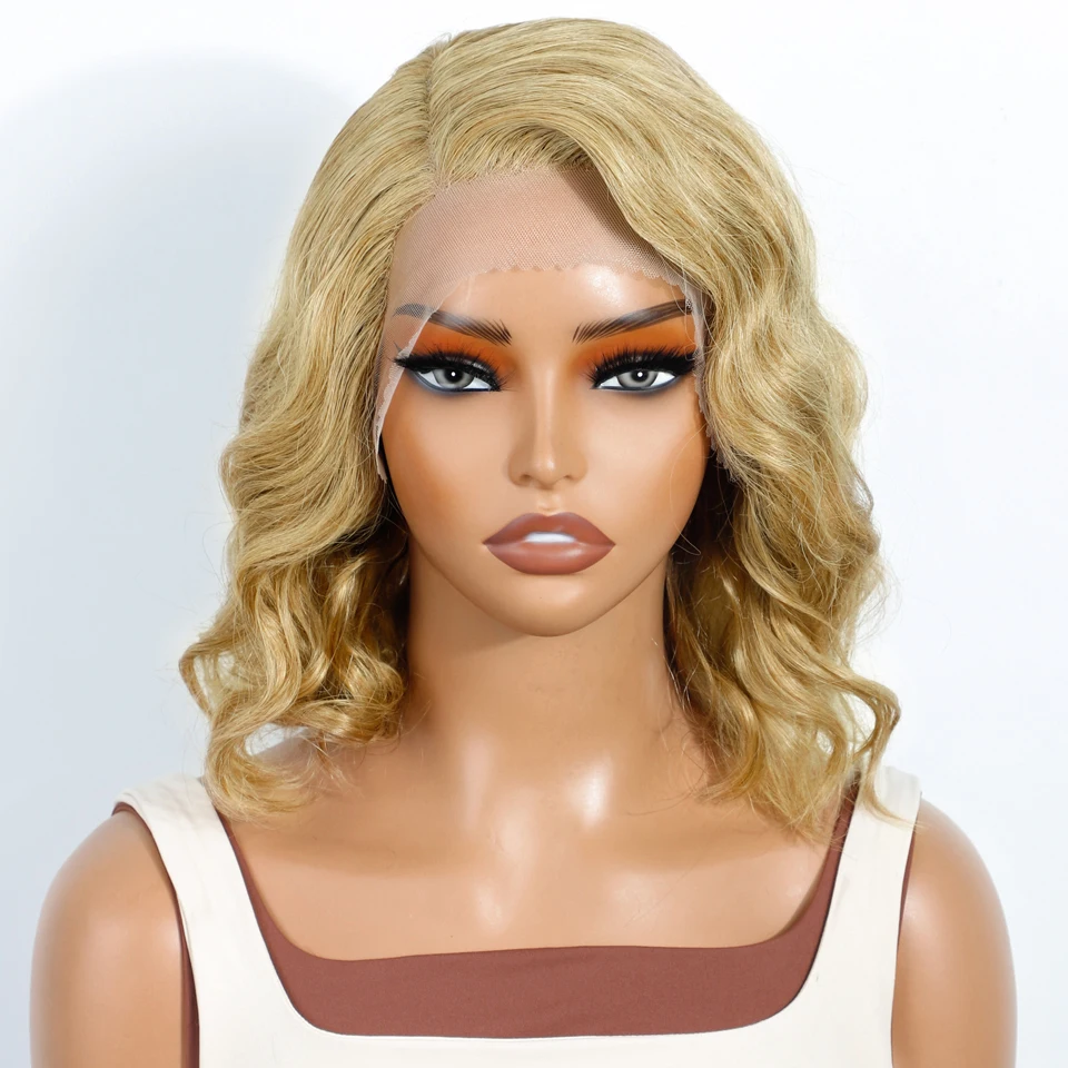 Гладкие короткие парики из натуральных волос bodywave bob для женщин