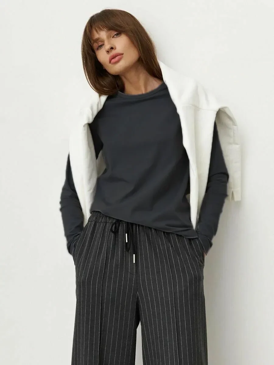 Wolfeel женская весенне-осенняя футболка из 100% хлопка - Фотография_5