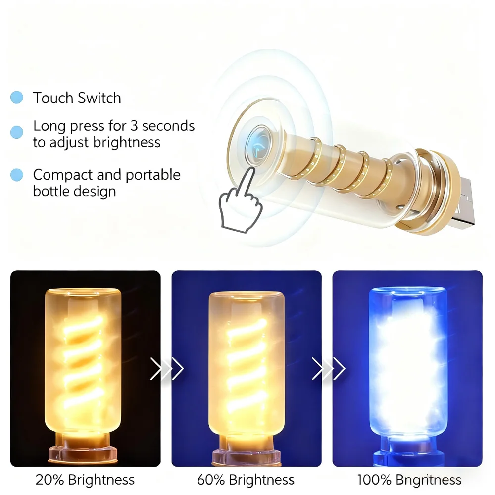 Usb светодиодная спиральная накаливания с сенсорным затемнением - Фотография_3