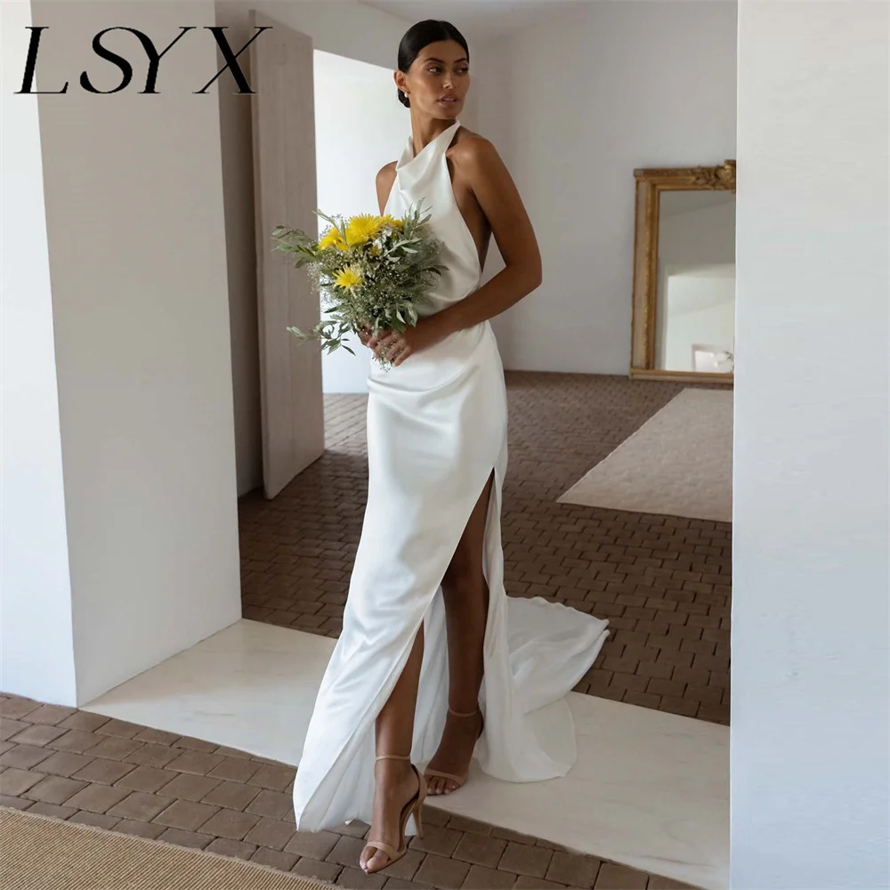 Lsyx простое свадебное платье русалки
