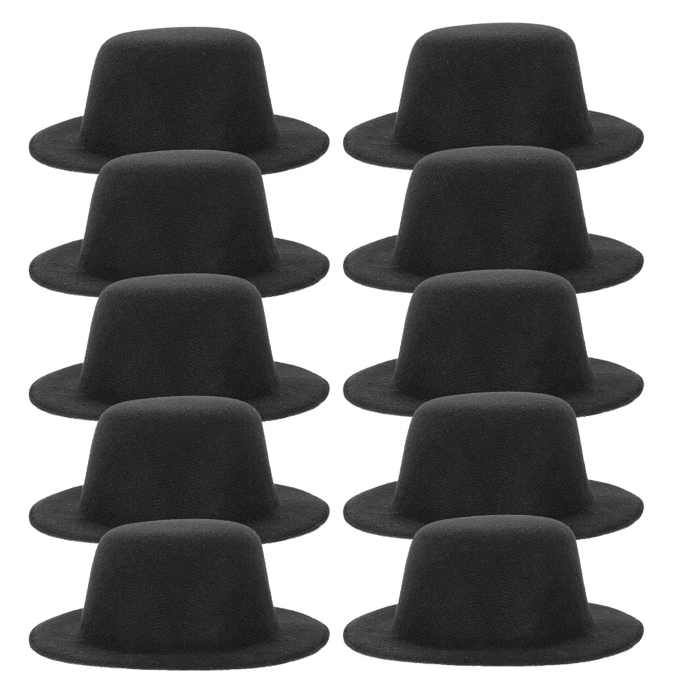 Мини-цилиндры, крошечные черные фетровые шляпы для поделок своими руками - Фотография_6