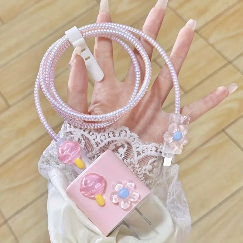 Защитный чехол для зарядного устройства с цветами - Фотография_5