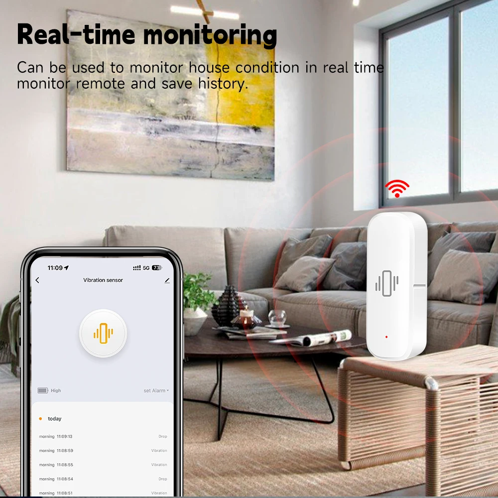 Tuya smart life датчик вибрации - Фотография_3