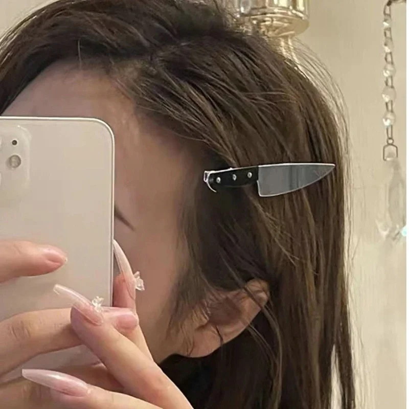 Новые креативные заколки для волос с странным ножем для женщин - Фотография_3