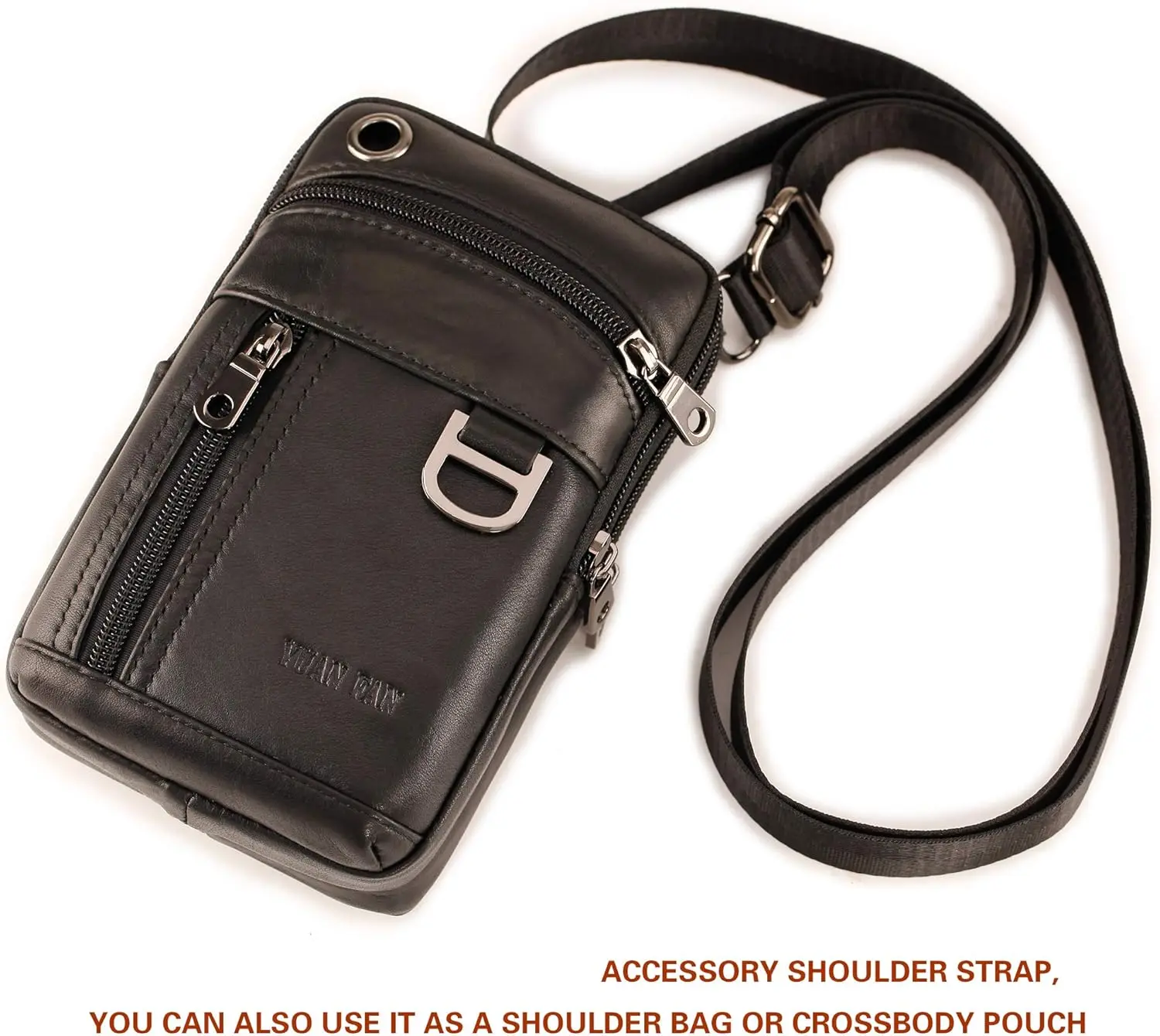 Маленькая мужская кожаная сумка-портфель - Фотография_6