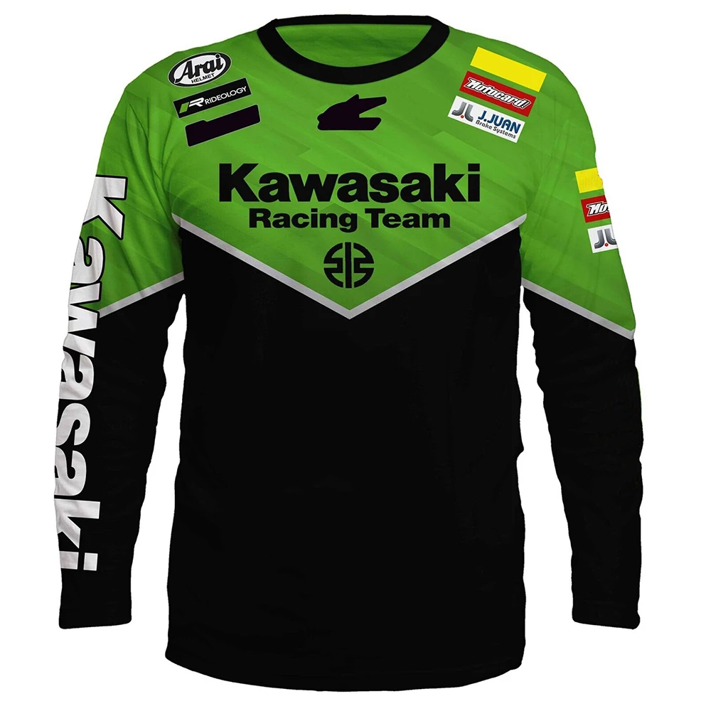 Мужская футболка kawasaki motorcycle racing team с длинным рукавом - Фотография_5