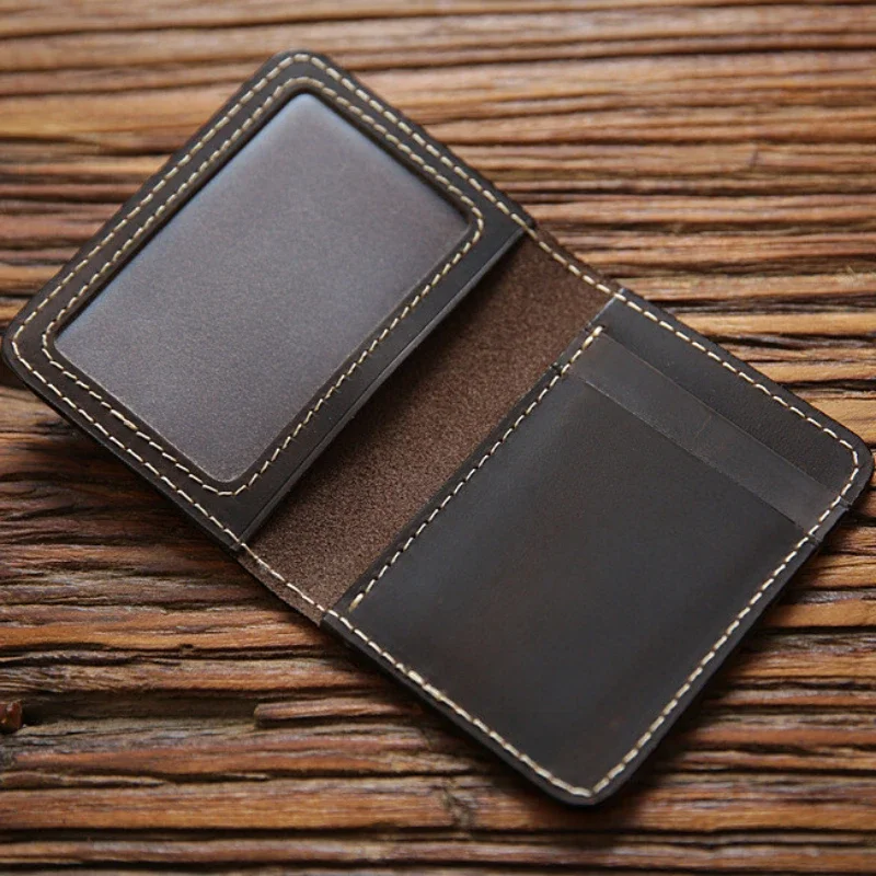 Кожаные чехлы для карт crazy horse в стиле ретро - Фотография_3