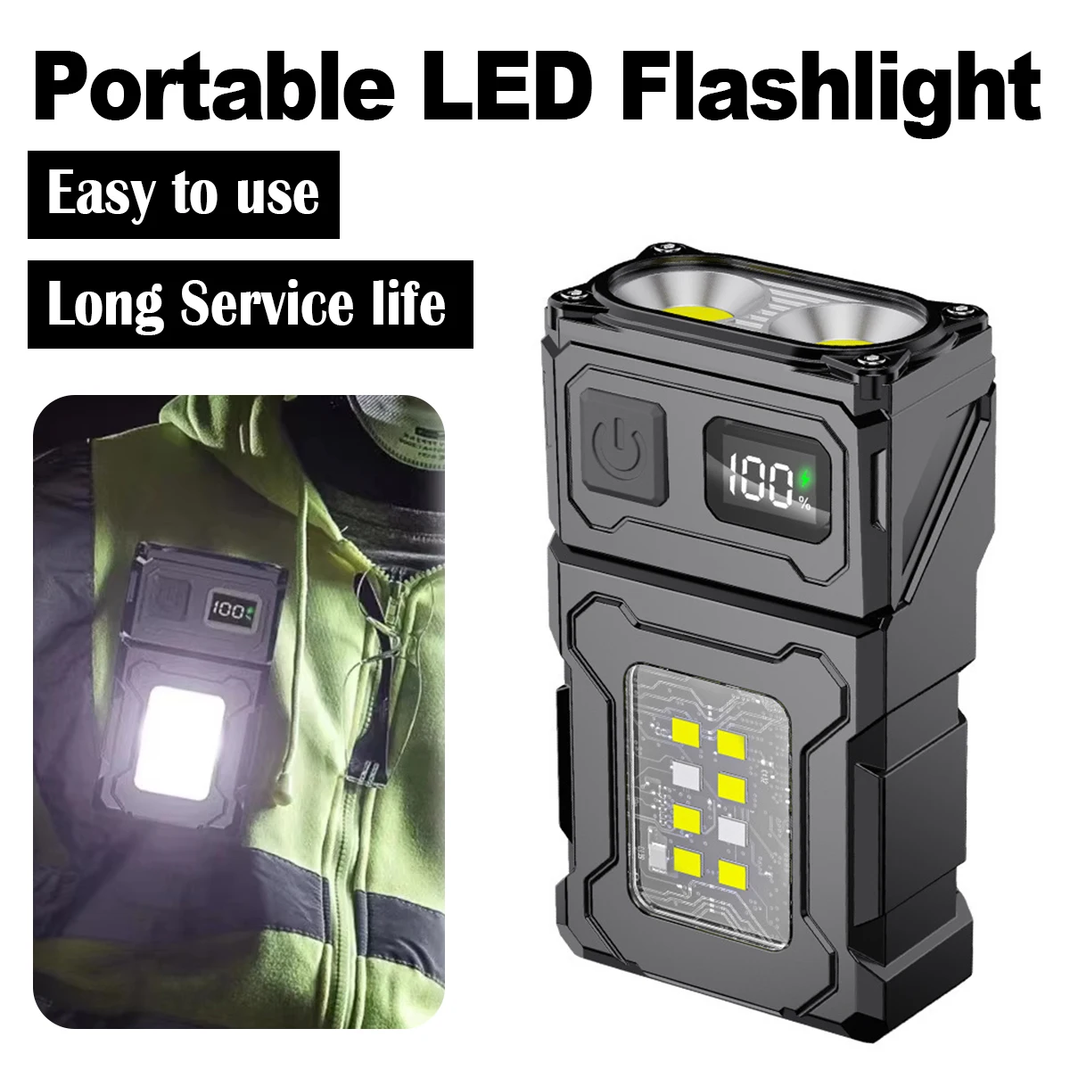 Мини - фонарик led cob usb зарядка
