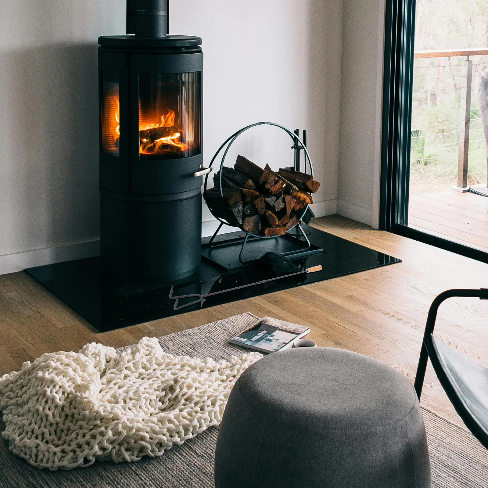 Сверхмощный инструмент для костра для покера с деревянной ручкой - Фотография_4