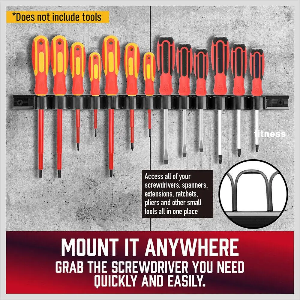 Настенная полка для хранения аппаратных инструментов с 14 отверстиями - Фотография_2