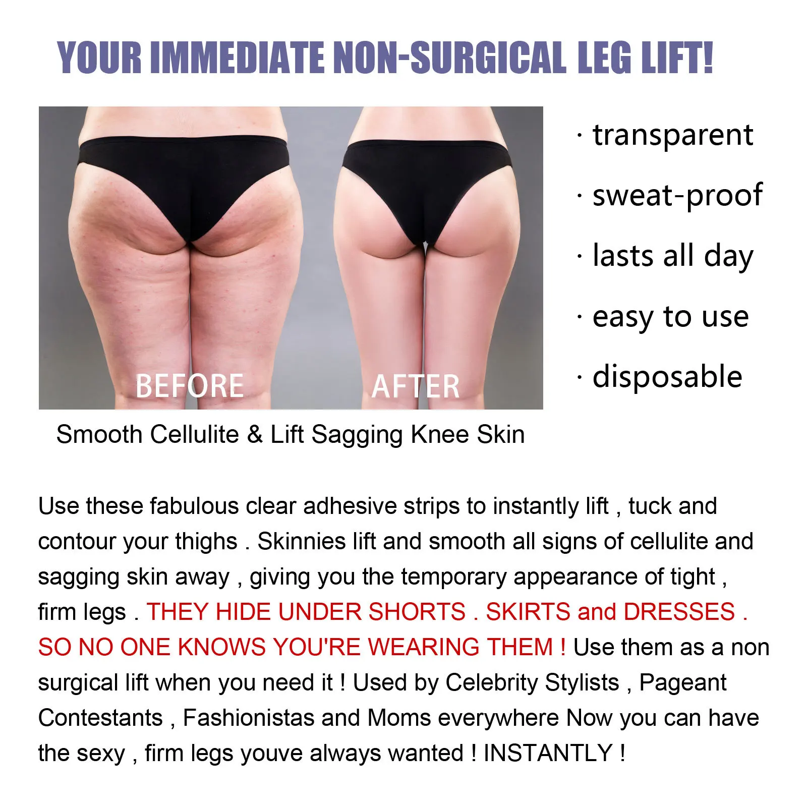 Невидимые тонкие наклейки для ног - Фотография_5