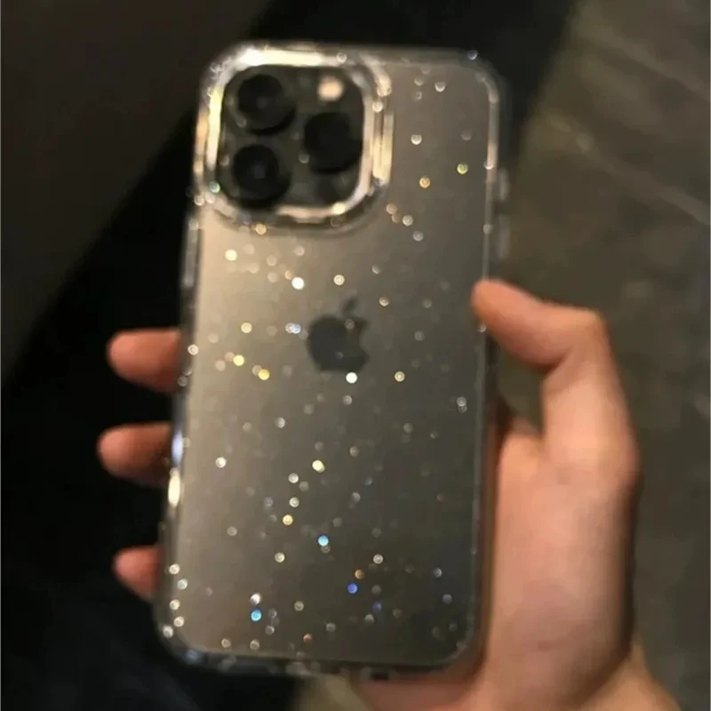 Роскошный блестящий прозрачный чехол для телефона для iphone 16 - Фотография_5
