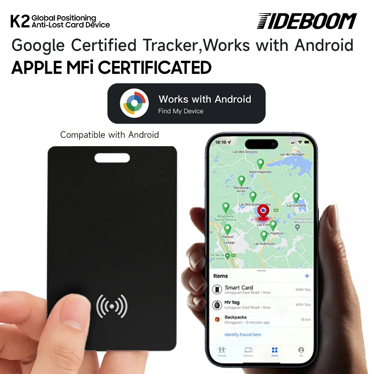 Ультратонкий глобальный gps-трекер android с беспроводной зарядкой