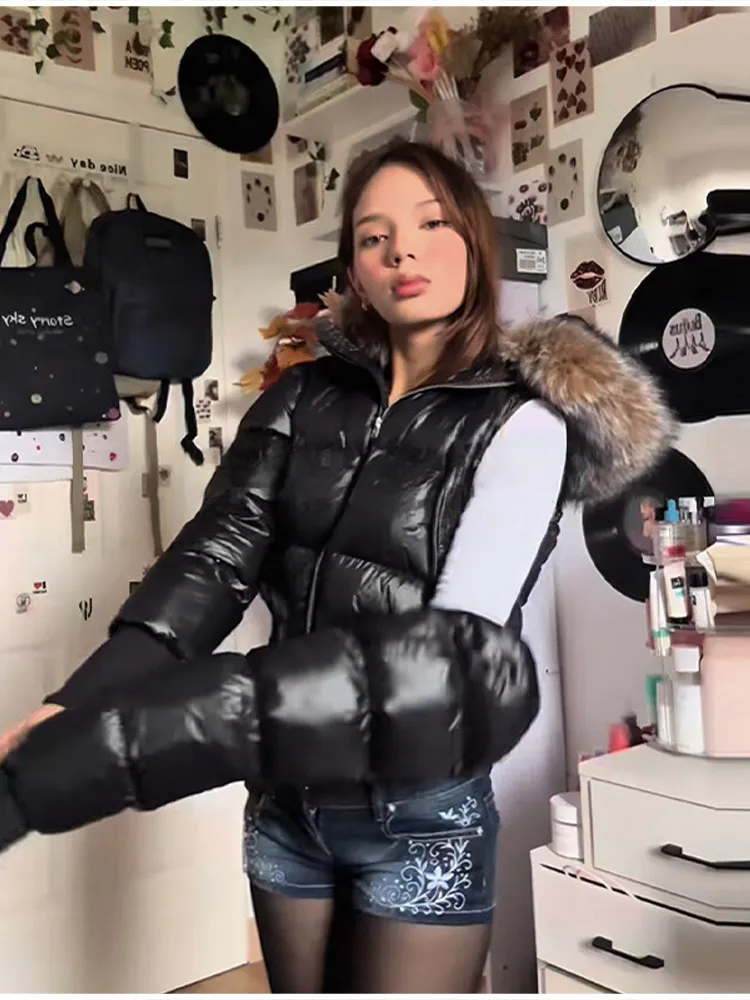 Осеннее винтажное пальто из искусственной замши для женщин - Фотография_4