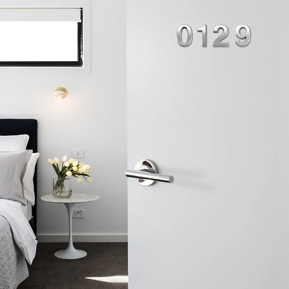 Цифровые дверные номера 3d самоклеящиеся цифры для комнаты