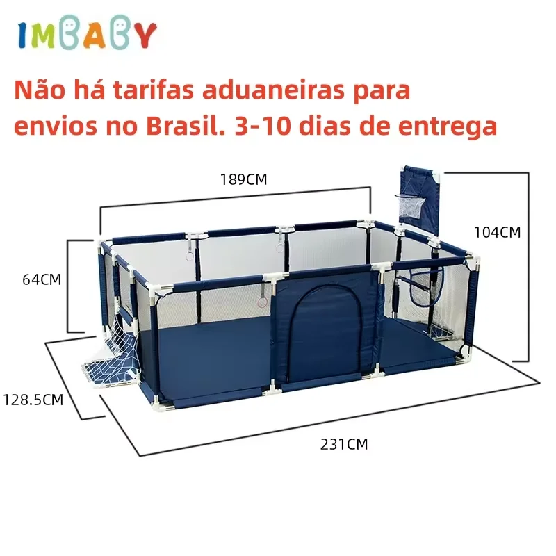 Imbaby-basquete e futebol play yard para crianças