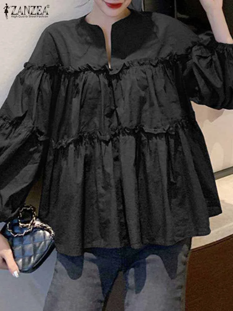 Zanzea модная женская блузка с - Фотография_4