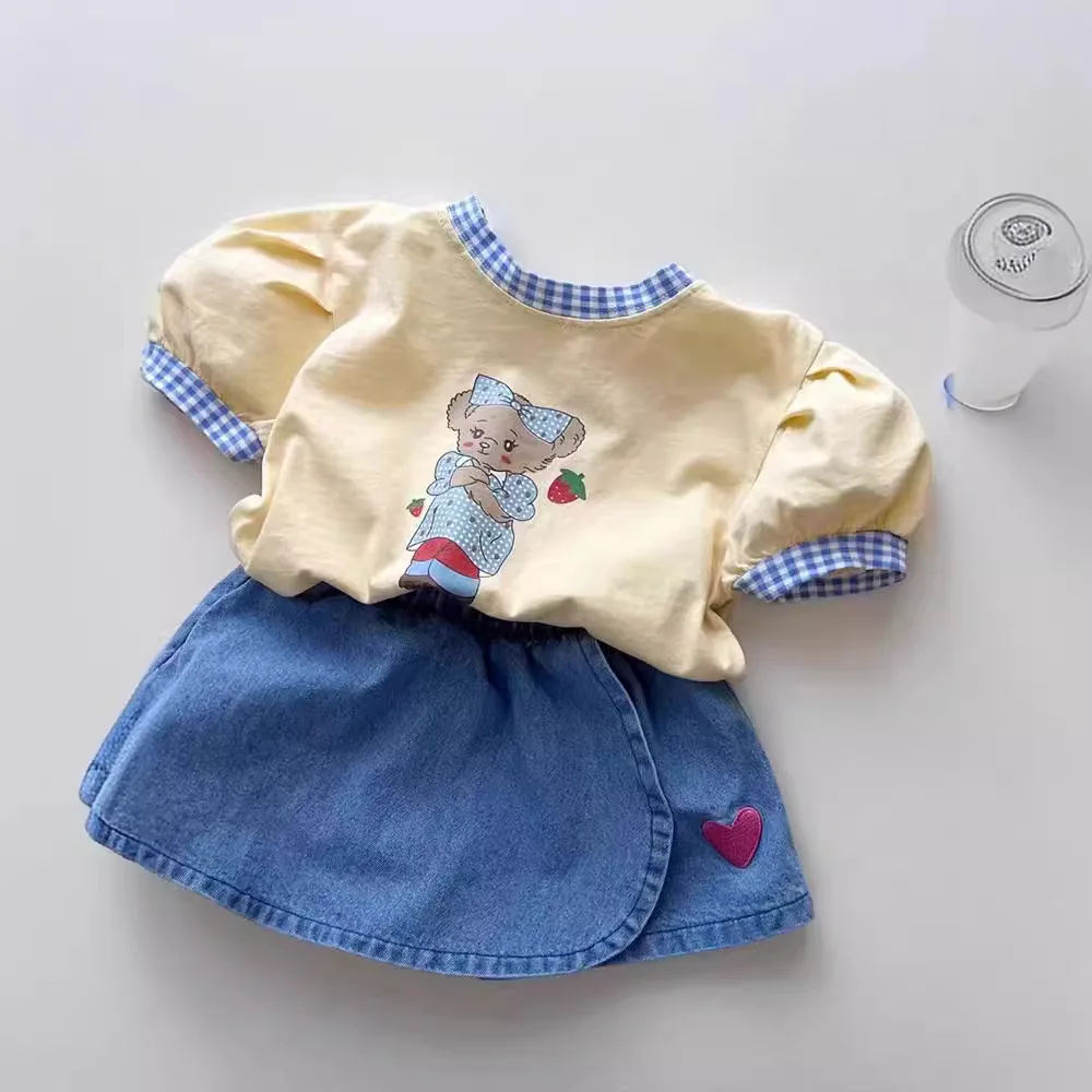 Года, милые джинсовые шорты для маленьких девочек - Фотография_6