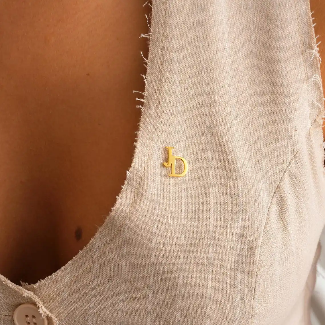 Пользовательские инициалы брошь - Фотография_3