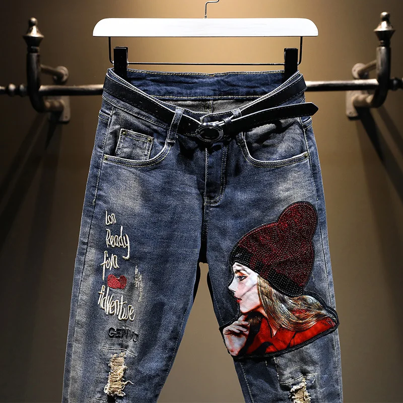 Женские шаровары с вышивкой и блестками - Фотография_5