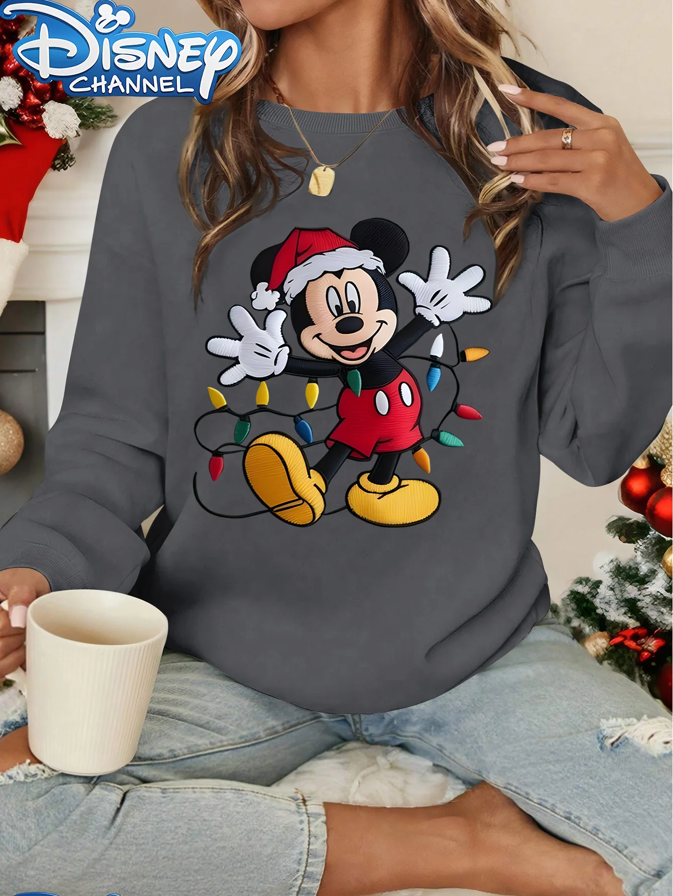 Женский рождественский пуловер с микки маусом диснея - Фотография_3