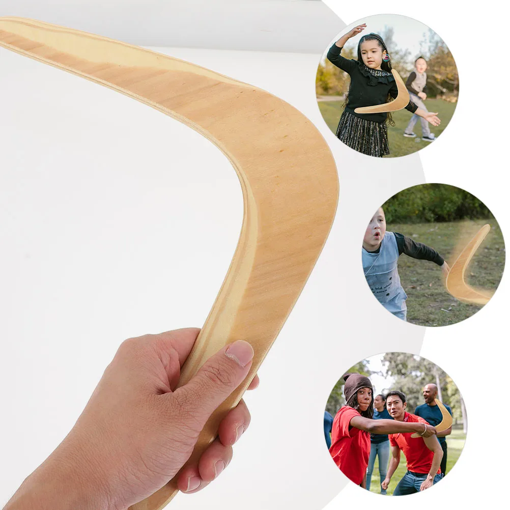 Деревянный летающий диск бумеранга для детей - Фотография_3