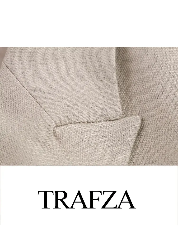 Женский короткий блейзер в стиле ретро trafza - Фотография_5