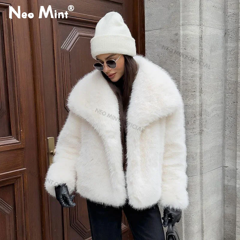 Neo mint chic уличная шуба с меховым