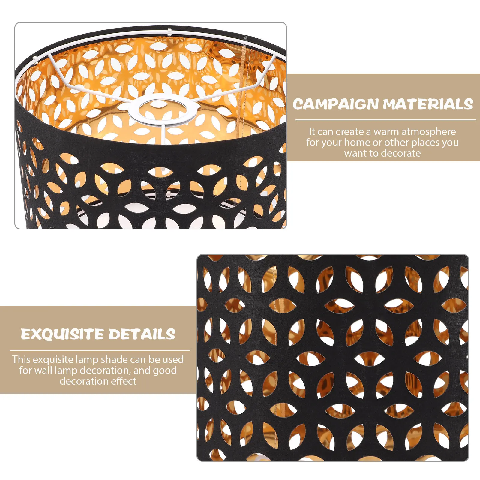 Полый тканевый абажур