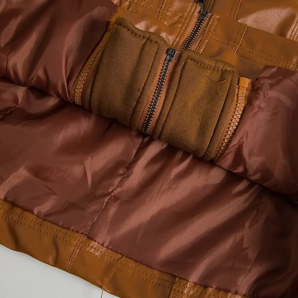 Весенне-осенние кожаные куртки для женщин - Фотография_5