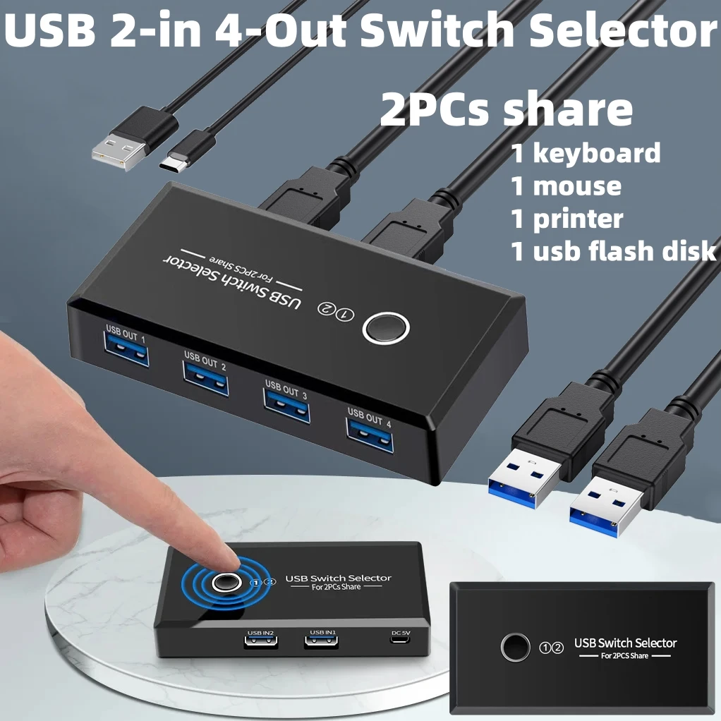 Селектор kvm-переключателя usb 2