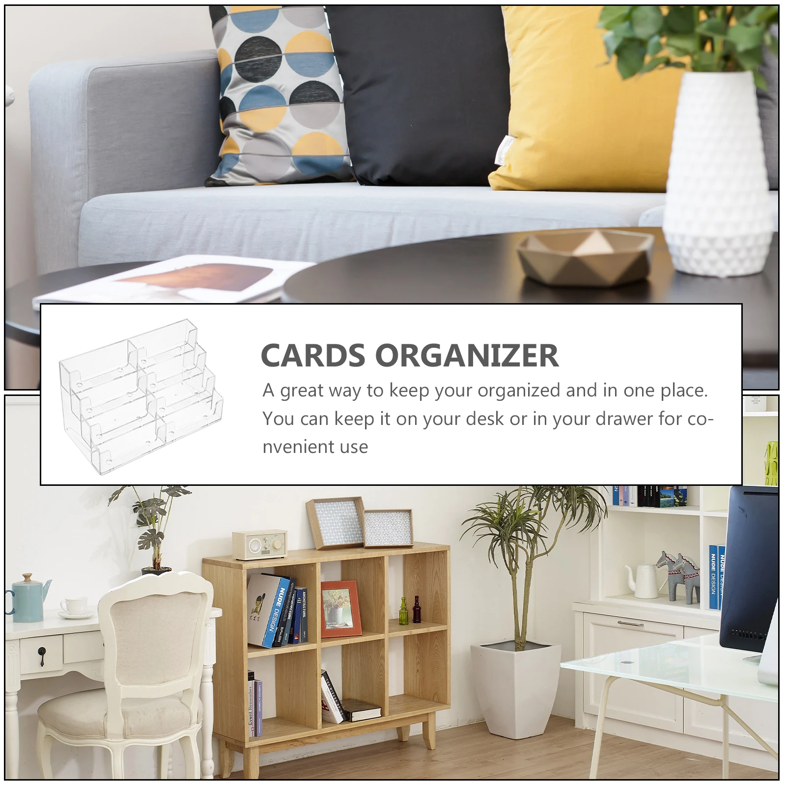 Деловой чехол, прозрачный настольный ящик для хранения для заметок