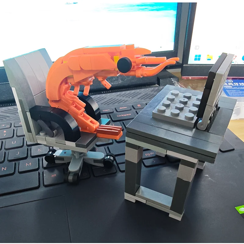 Модели креветок из строительных блоков moc