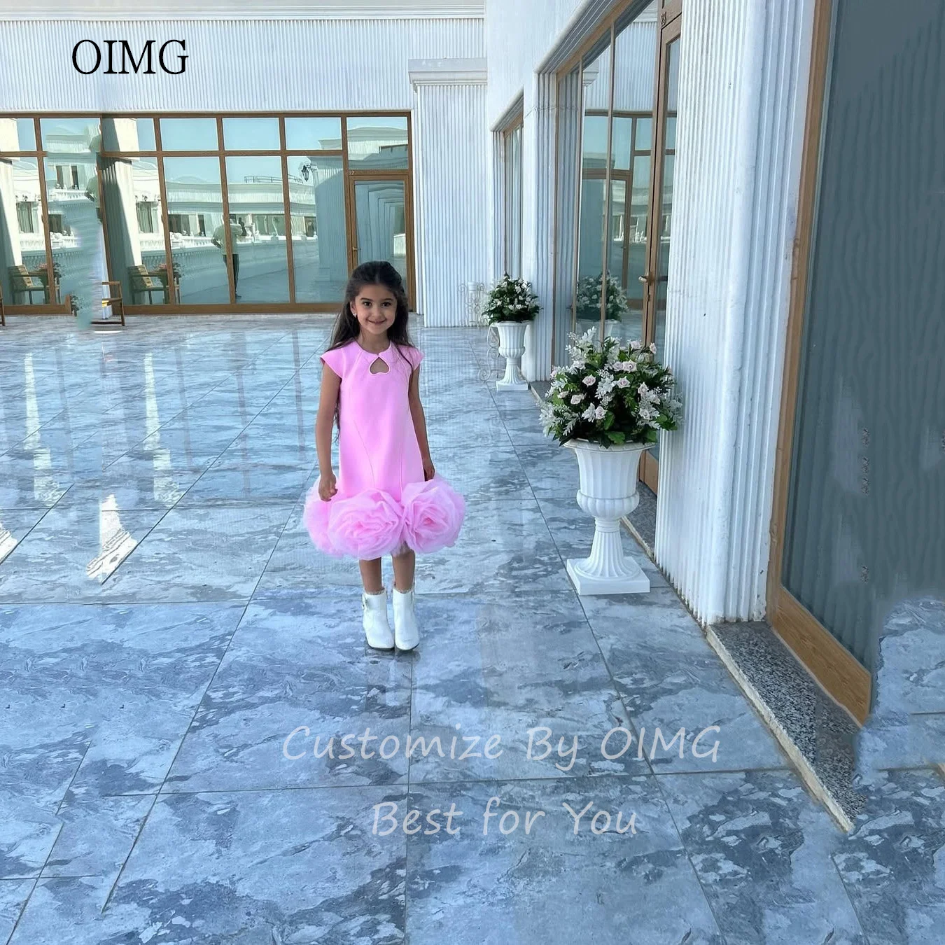 Oimg принцесса розовый бал платья - Фотография_3