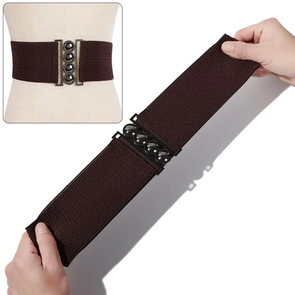 Винтажный эластичный повседневный пояс с металлической пряжкой